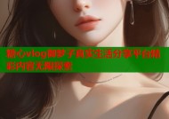 糖心vlog御梦子真实生活分享平台精彩内容无限探索
