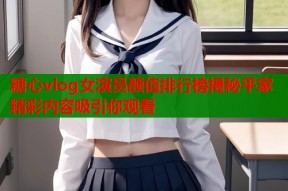 糖心vlog女演员颜值排行榜揭秘平家精彩内容吸引你观看