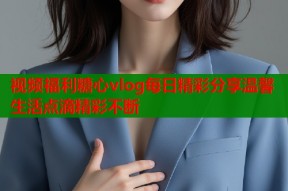 视频福利糖心vlog每日精彩分享温馨生活点滴精彩不断