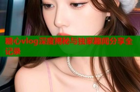 糖心vlog深度揭秘与独家趣闻分享全记录
