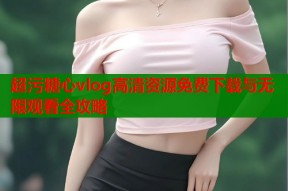 超污糖心vlog高清资源免费下载与无限观看全攻略